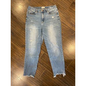 Nicole Miller SoHo High Rise Slim Straight Jeans, Medium Wash, Women's Size 12